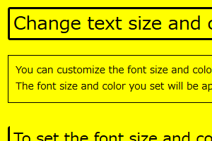 Black text on yellow background